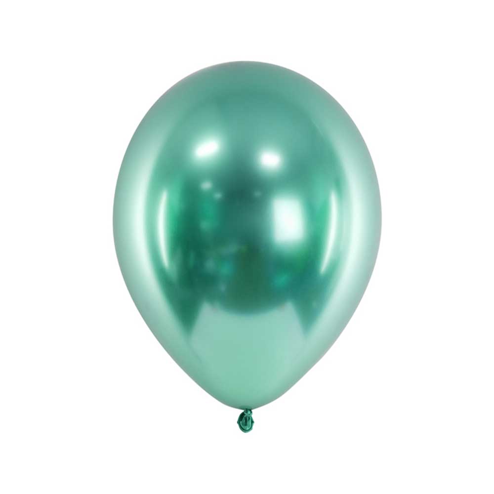Chrome Ballonger Grønn 50 stk.
