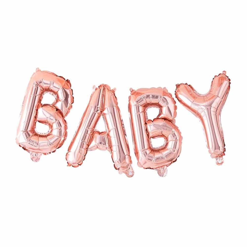 Twinkle Twinkle Baby Ballong Dekorasjon Rosegull