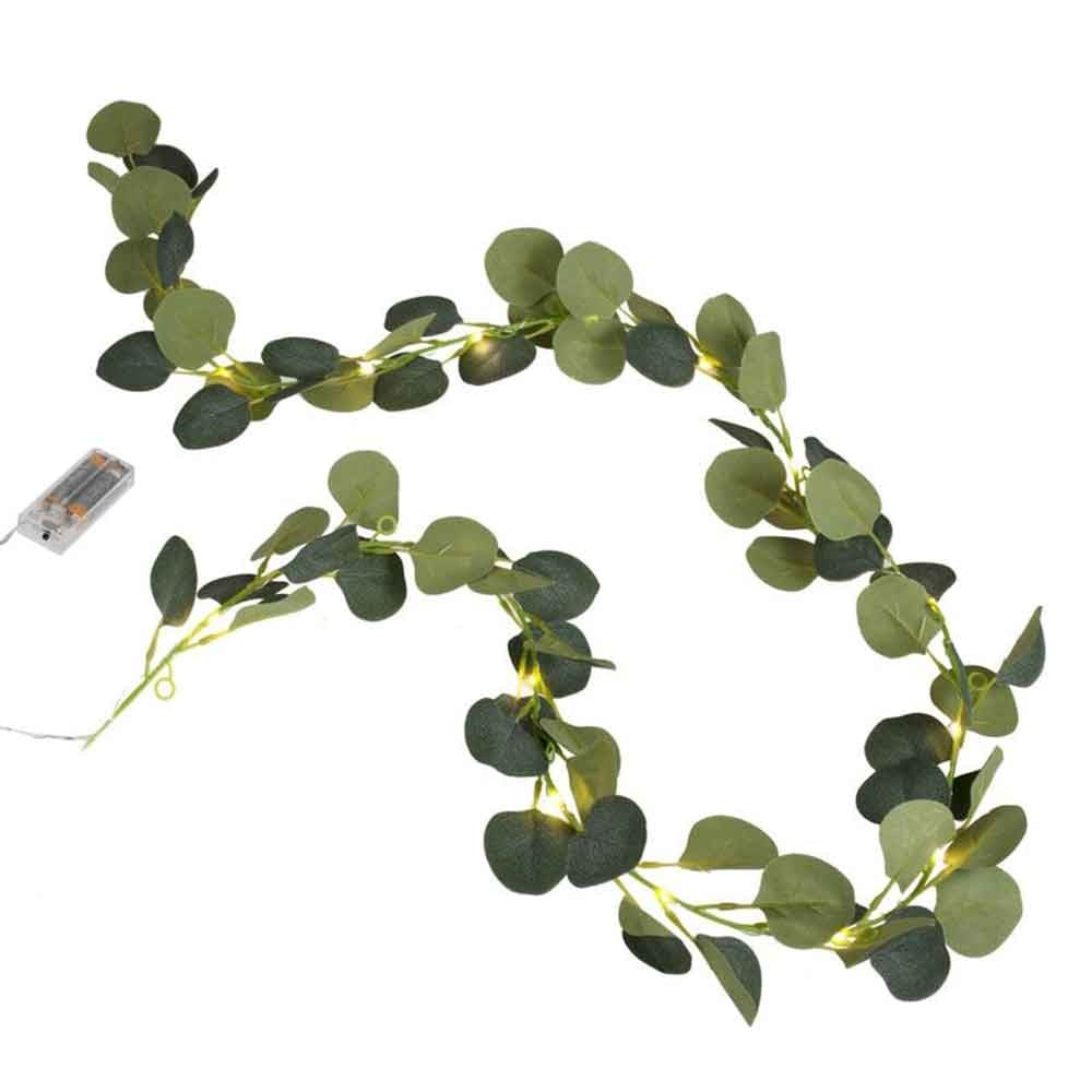 Botanical Wedding Kunstig Eucalyptus Girlander LED Lys