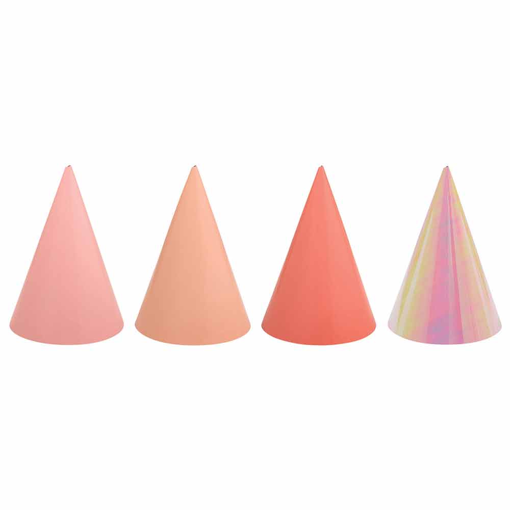 Partyhatter Rosa 12 stk.