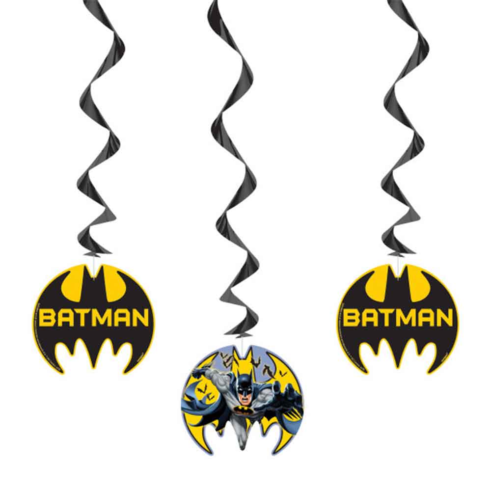 Batman Swirl Dekorasjoner 3 stk.