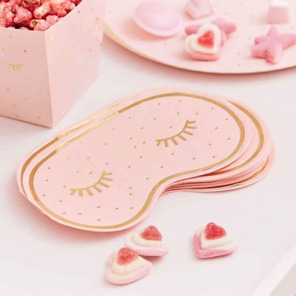 Sovemaske Rosa Servietter 16 stk.