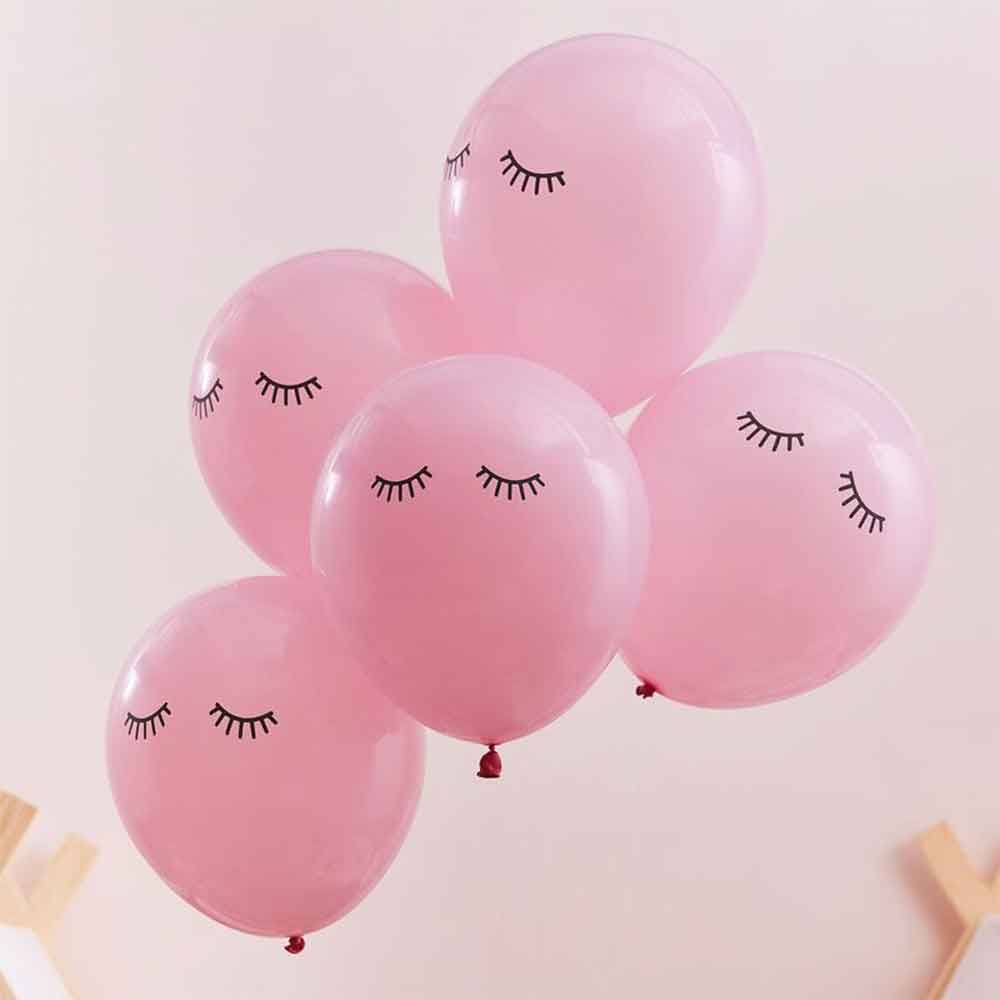 Rosa Sleepy Eyes Ballonger 10 stk.