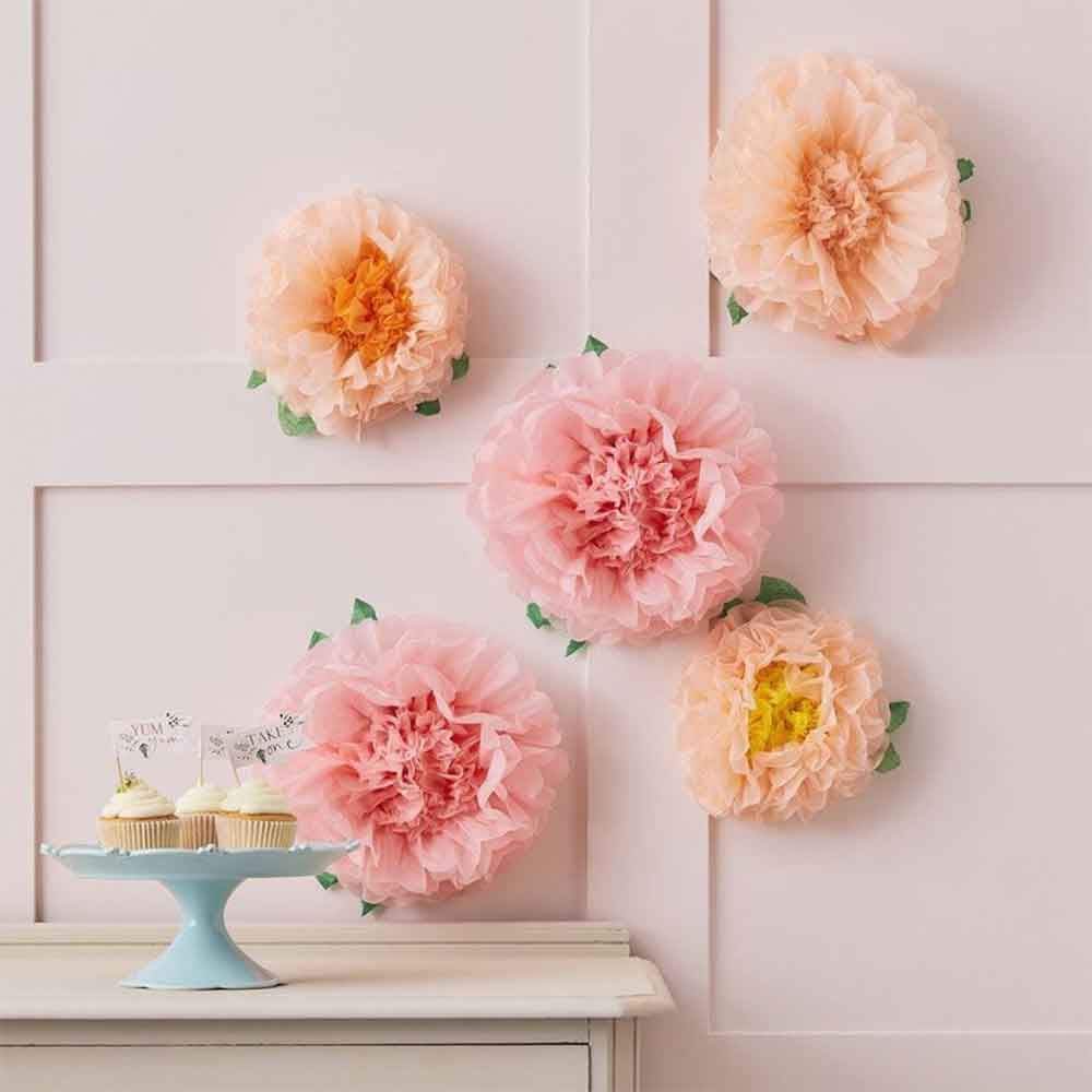 Pom Pom Blomster Dekorasjon