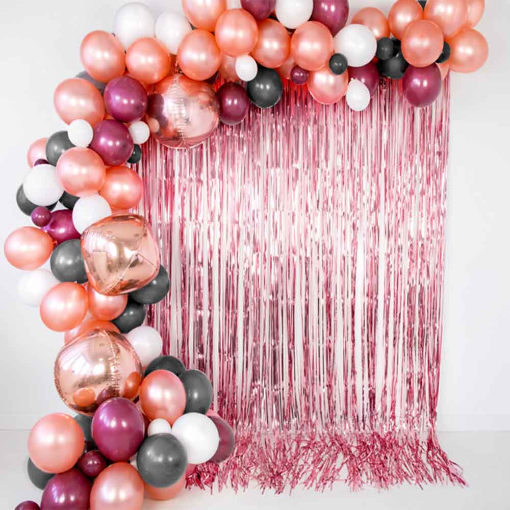 Party curtain, rose gold, 90x250cm