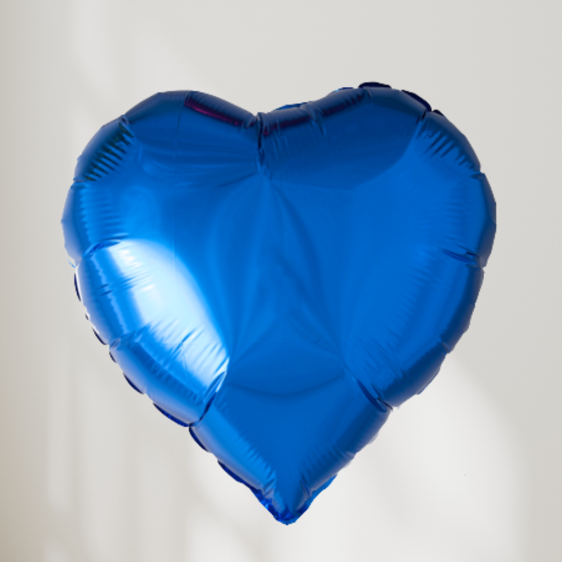 Folieballong Hjerte - Rødt, Hvitt og Blått