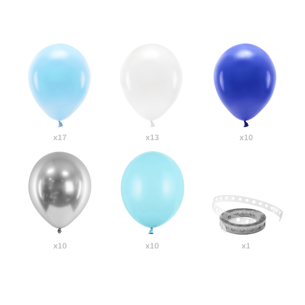 Ballongbue Blå/Hvit/Sølv 2 meter