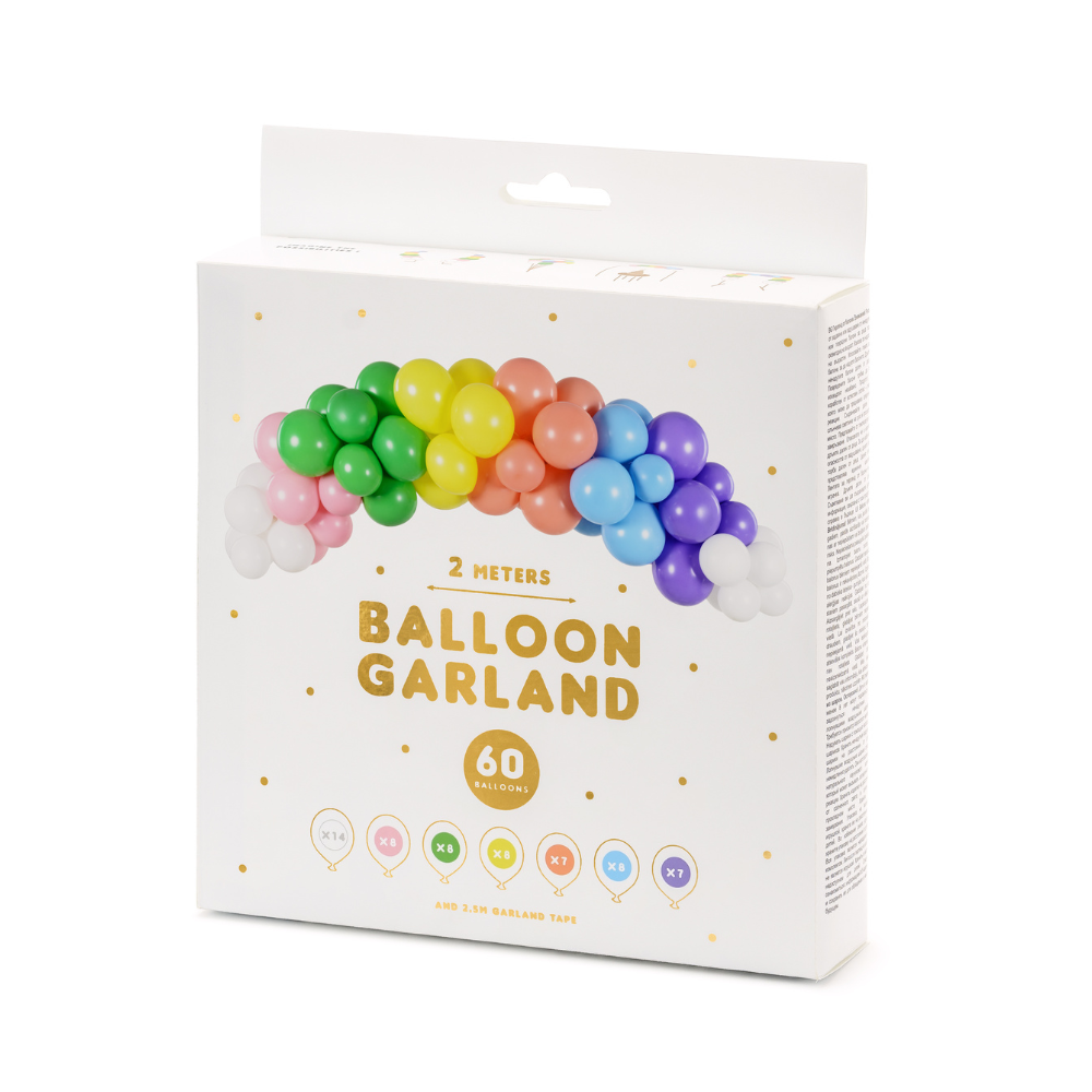 Ballongbue Regnbuefarger 2 meter
