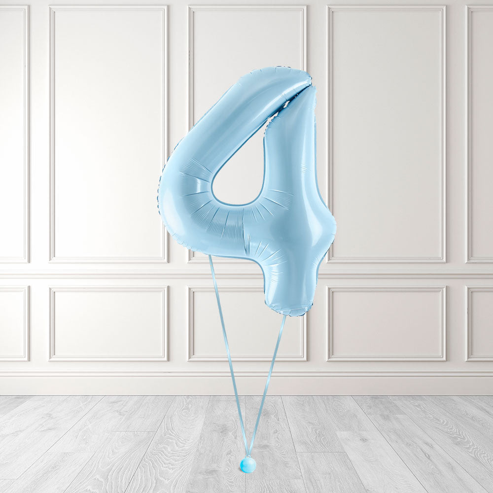 Tallballong Kit Baby Blå med Helium - Velg ditt tall