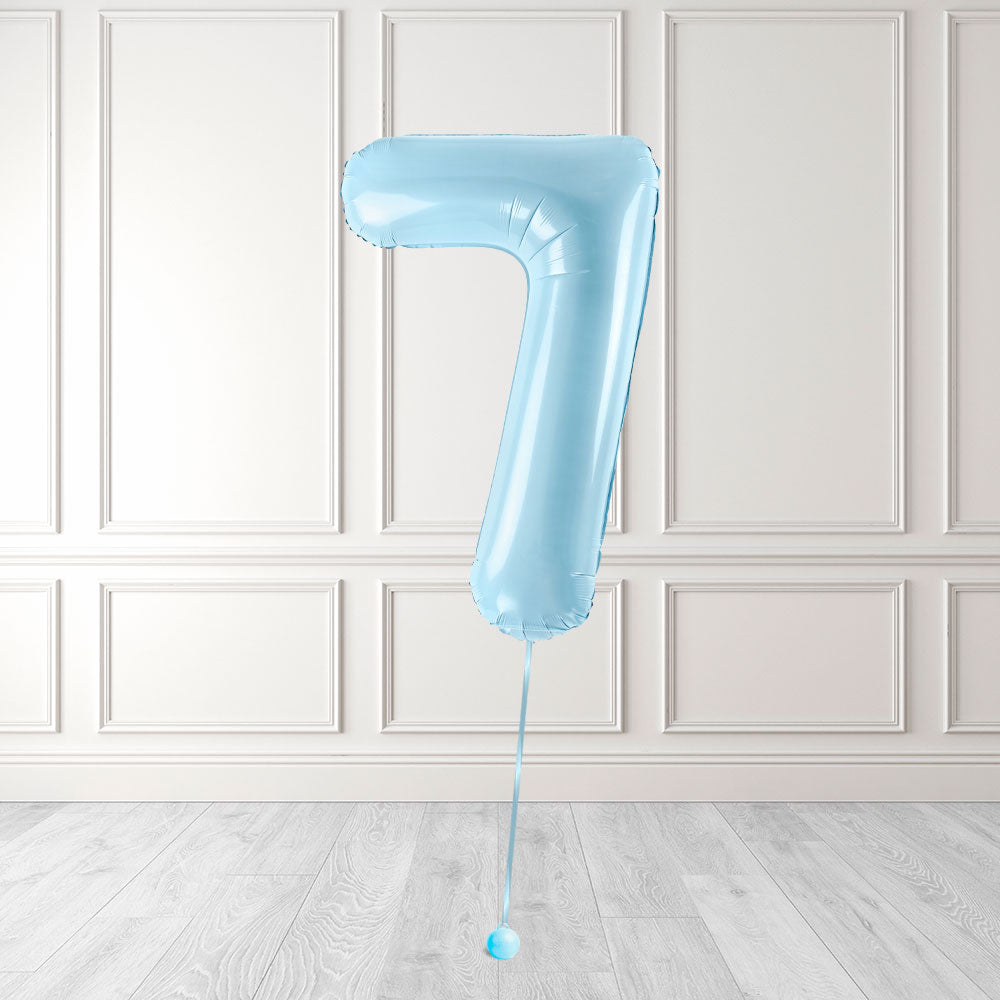 Tallballong Kit Baby Blå med Helium - Velg ditt tall