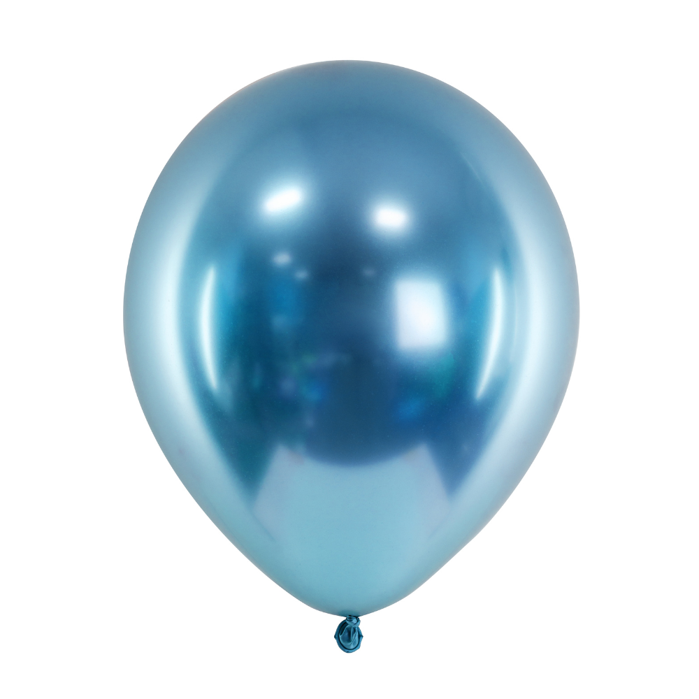 Chrome Ballonger Blå 10 stk.