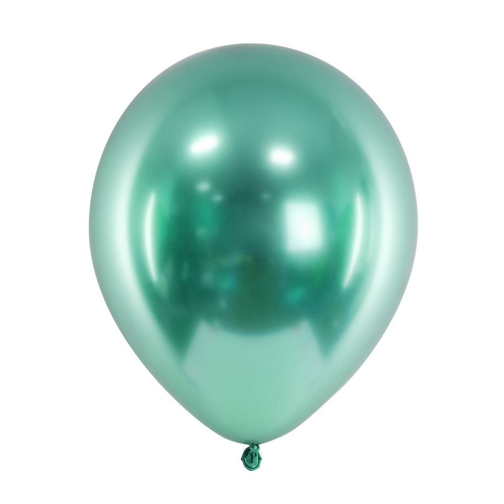 Chrome Ballonger Grønn 10 stk.