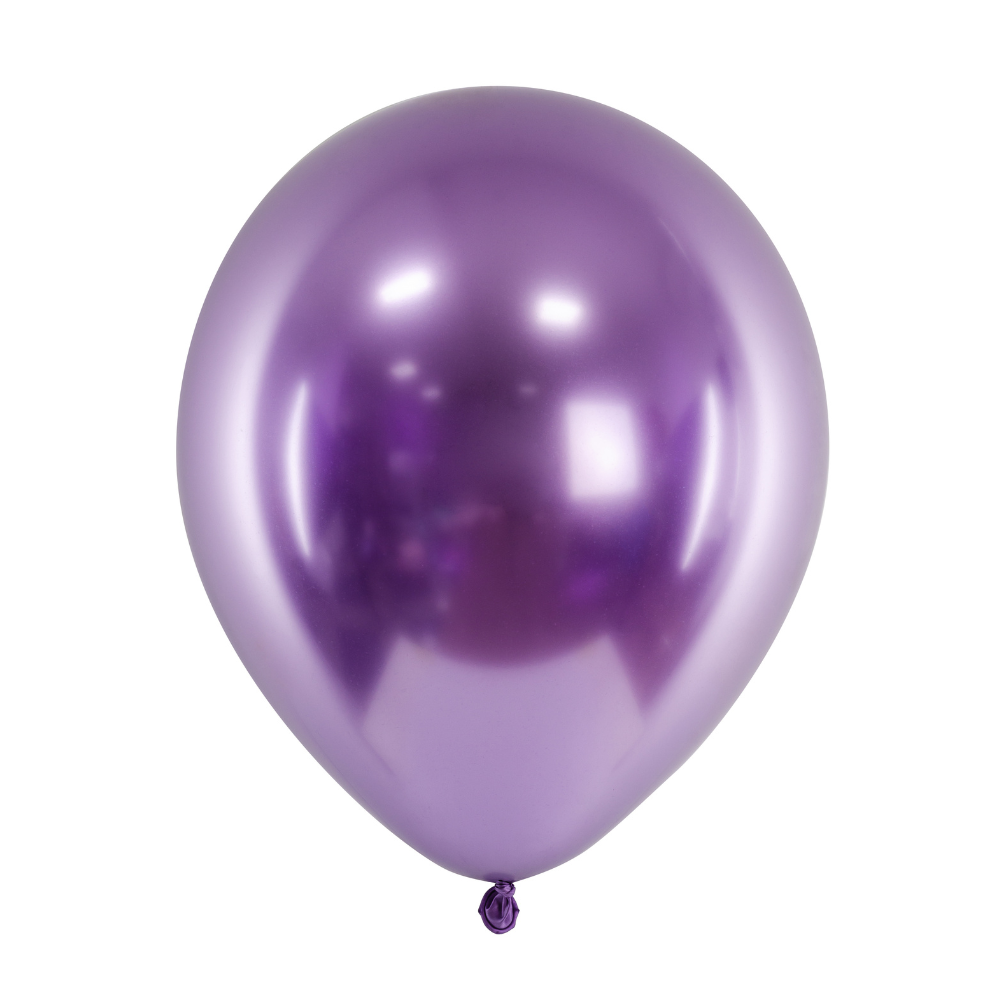 Chrome Ballonger Lilla 10 stk.