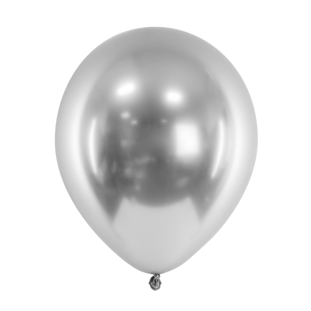 Chrome Ballonger Sølv 10 stk.