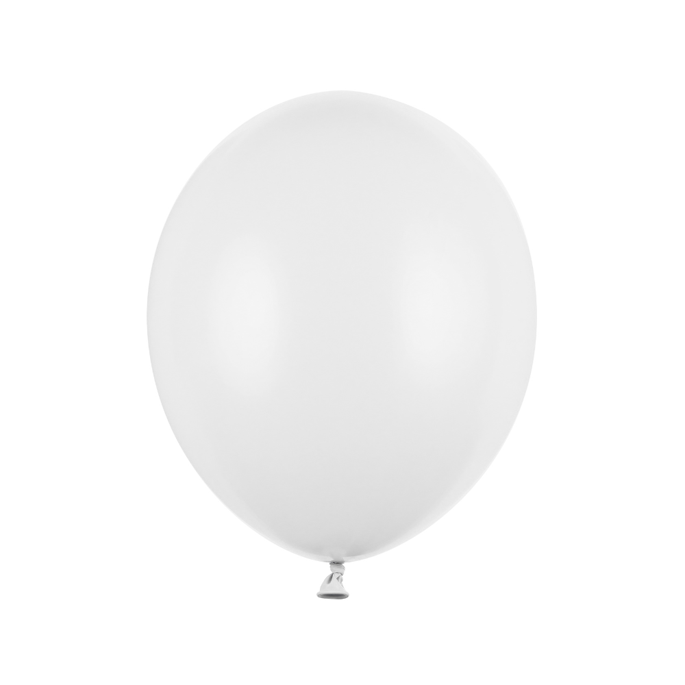 Ballonger 27 cm Pastell Hvite 100 stk.