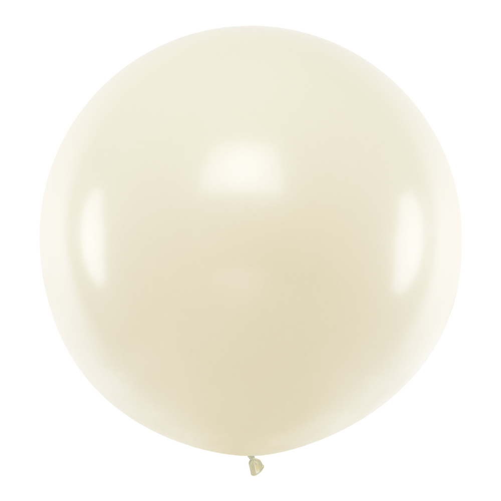 Stor Ballong 1 m Krem Hvit