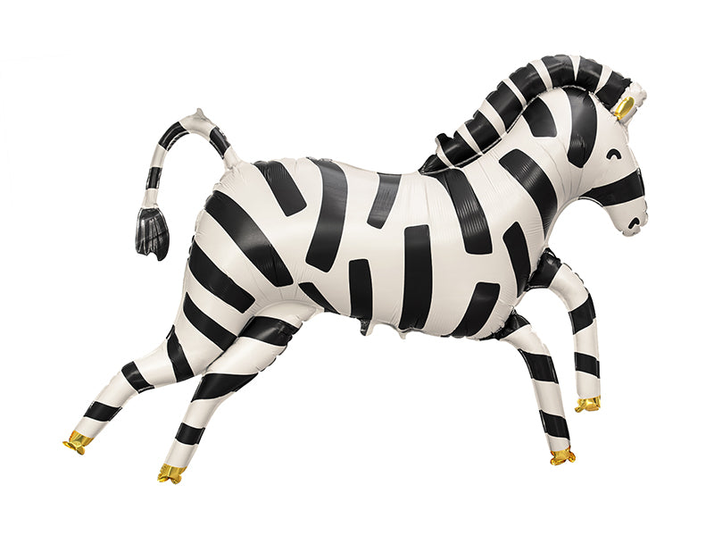 Zebra Folieballong 115x85 cm.