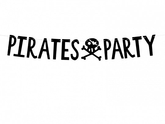 Piratparty Banner 14 x 100 cm.