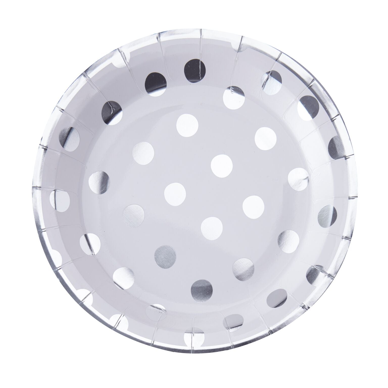 Tallerkener Polka Dot Sølv 8 stk.